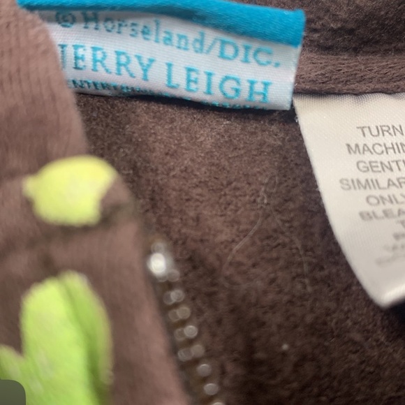 Horseland Jerry Leigh Girls Medium brown zip up vtg *ISSUES READ DESCRIPTION* - Picture 3 of 12